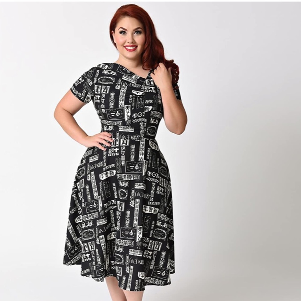 Unique Vintage Amelia Asian Market Swing Dress